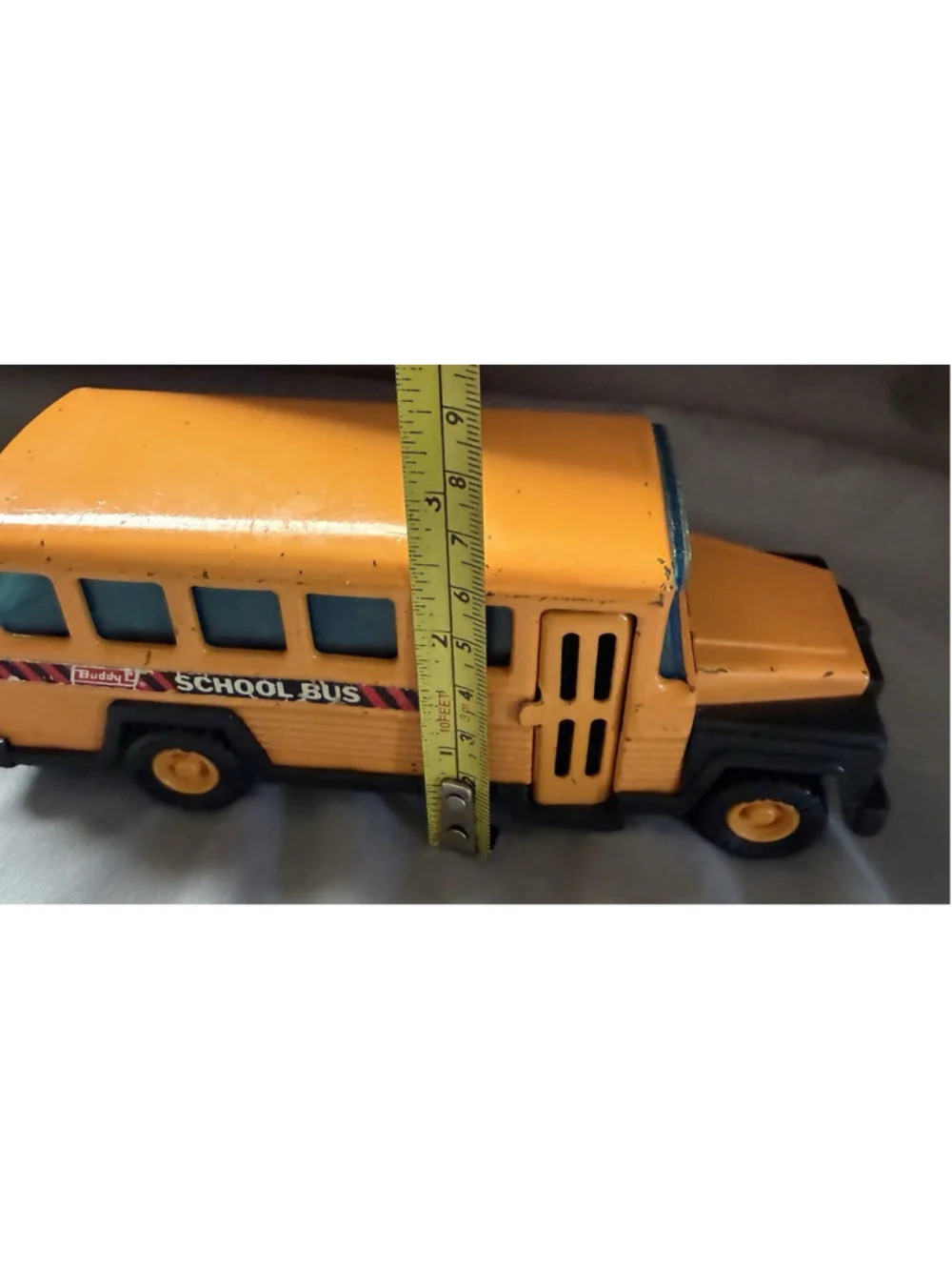 1980 Collectible Buddy L School Bus Door Opens/Pressed Steel Toy Made in Japan
